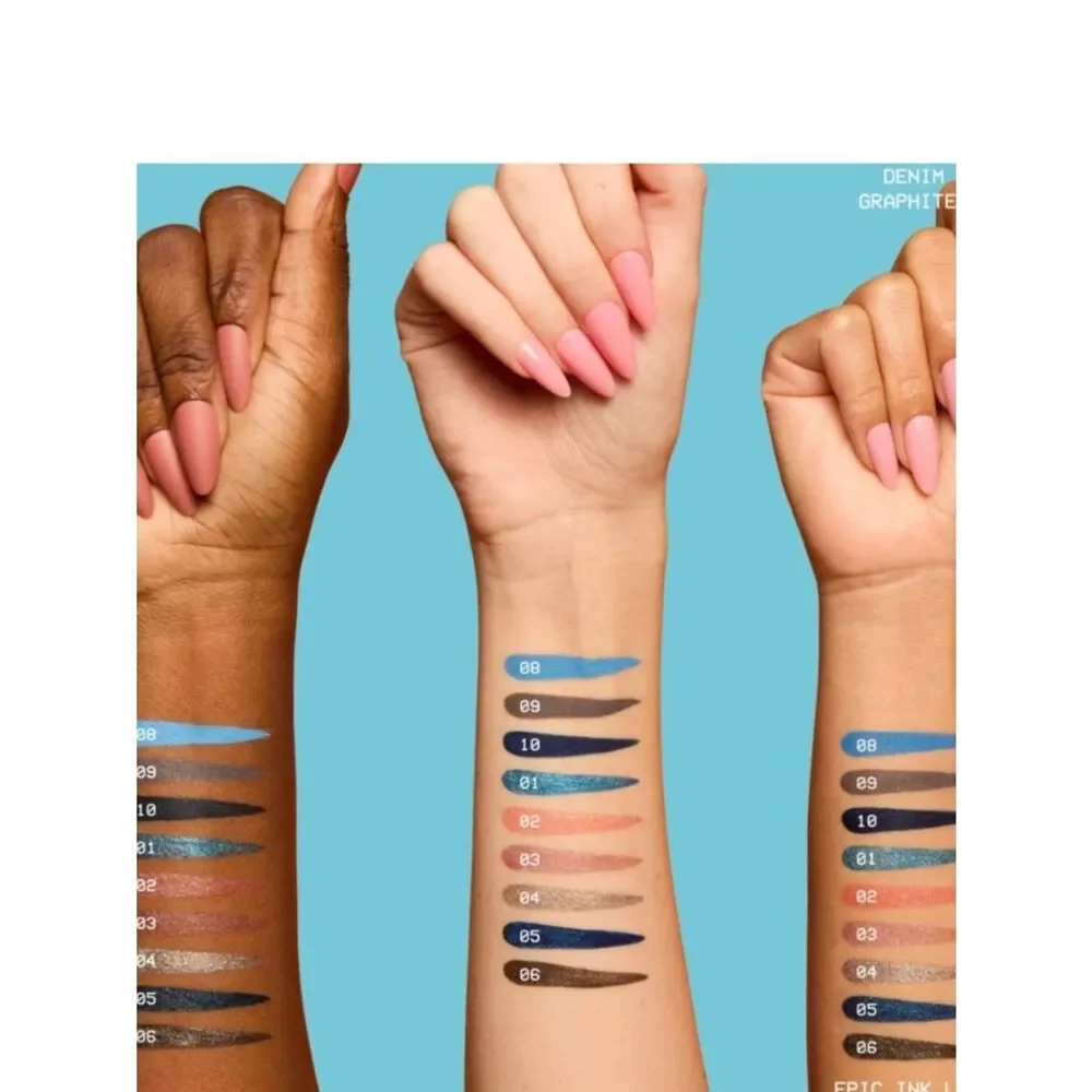 🌷 4 NYX Glitter Liquid Eyeliner Set - Pink, Blue, Silver, Coral New full size